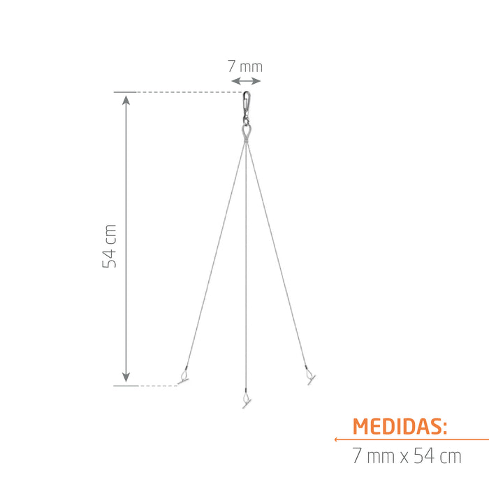 Guaya Colgante de Acero para Materas