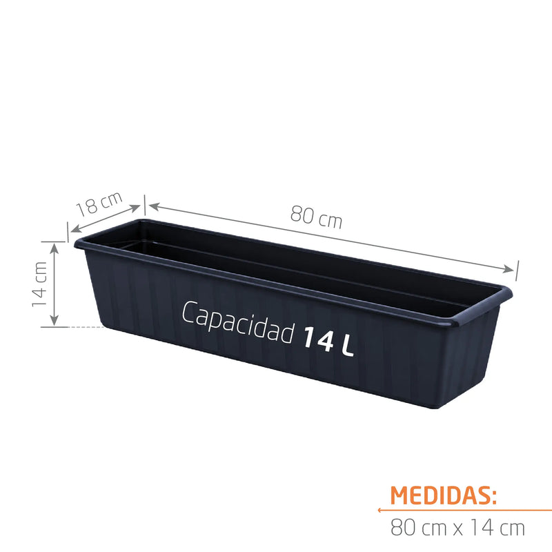 Jardinera Agro 80 X 14 cm