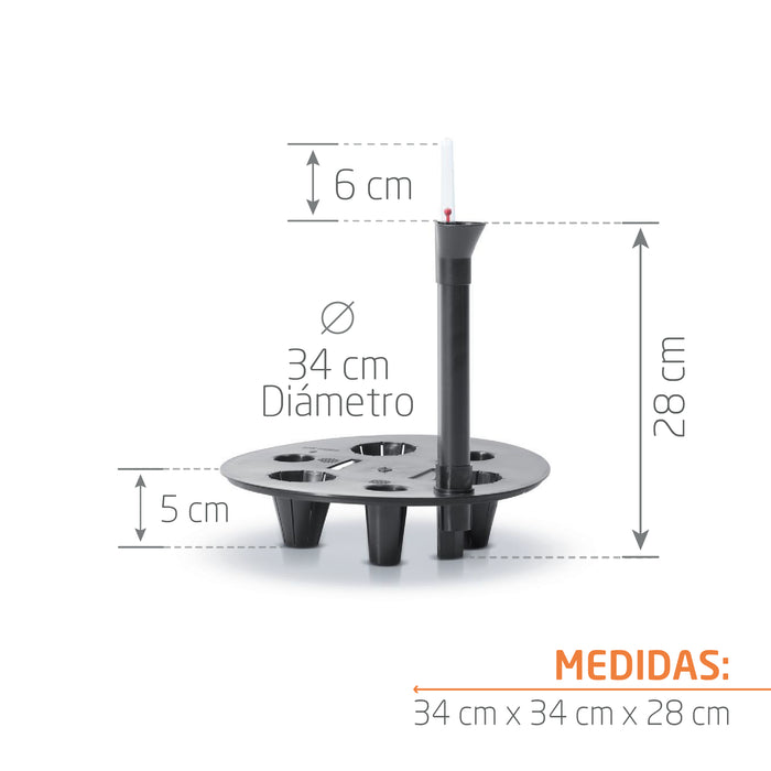 Kit Autorriego Para Matera Circular 34 Cm