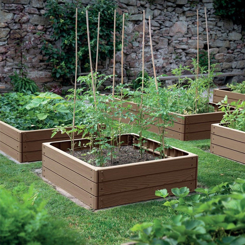 BASE WOODY - CAMA ELEVADA PARA JARDÍN O HUERTA 148 CM X 129 CM - Tumatera.co