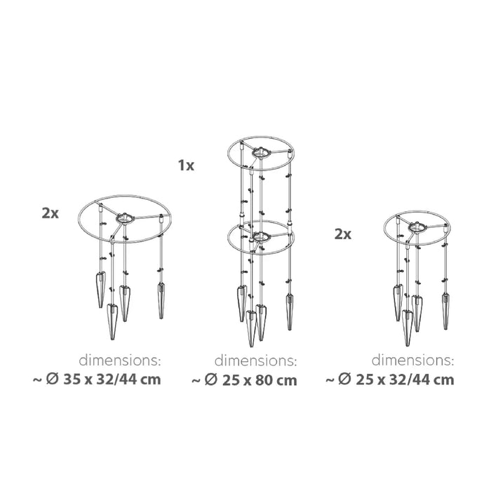 Soporte para enredaderas Circular 35 x 80 cm
