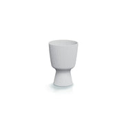 Matera Milly Round color blanco con sus medidas: 21.5 cm de alto por 14.6 cm de diámetro.