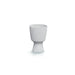 Matera Milly Round color blanco con sus medidas: 21.5 cm de alto por 14.6 cm de diámetro.