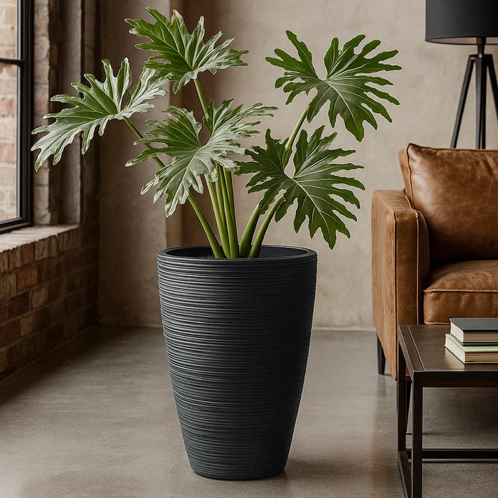 Matera Vena Round 39 x 56 cm gris- ambiente #ia - Tumatera.co