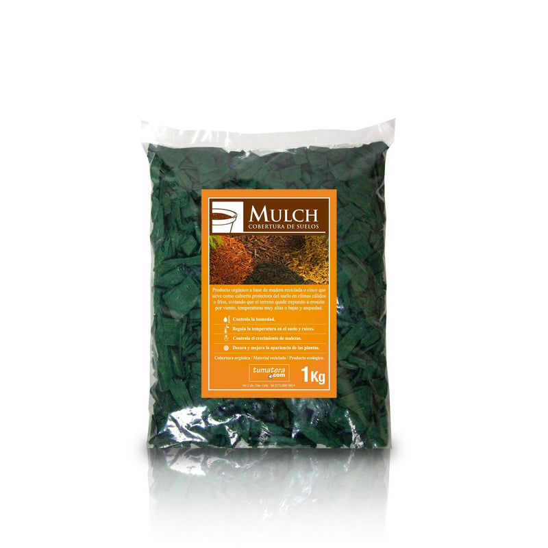 MULCH DECORATIVO VERDE 1 KG - Tumatera.co