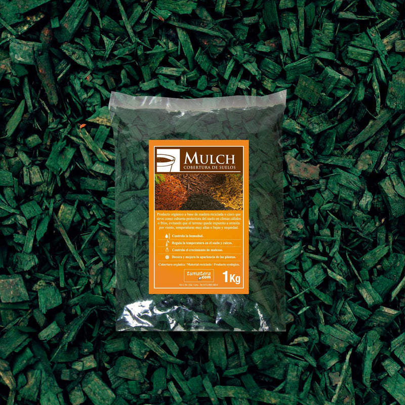 MULCH DECORATIVO VERDE 1 KG - Tumatera.co