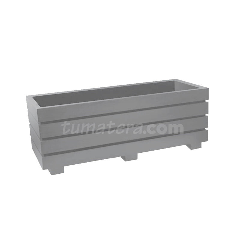 Jardinera Polietileno 90 x 35 cm Gris - Tumatera.com