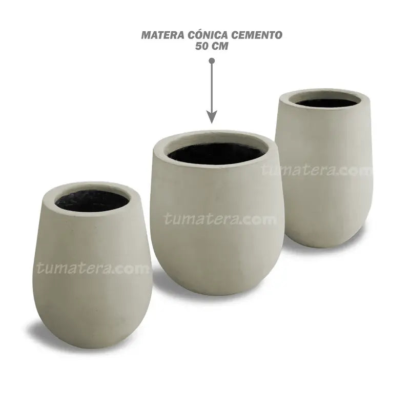 Matera Conica Cemento 50 Cm