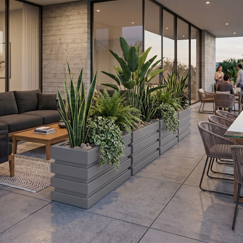 Jardinera Polietileno 70 Cm - ambiente gris #ia - Tumatera.co