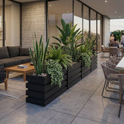 Jardinera Polietileno 70 Cm - ambiente negro #ia - Tumatera.co