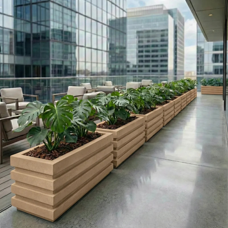 Jardinera Polietileno 90 cm - Para Proyectos Comerciales y Residenciales - Tumatera.co