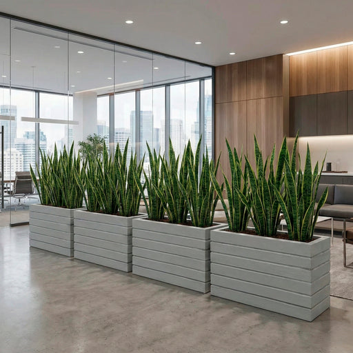 Jardinera Cemento Acanalada 100 X 60 Cm