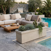 Jardinera Cemento Con Borde 100 X 35 Cm - ambiente #ia - Tumatera.co