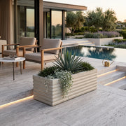 Jardinera Cemento Acanalada 100 X 35 Cm - ambiente #ia - Tumatera.co