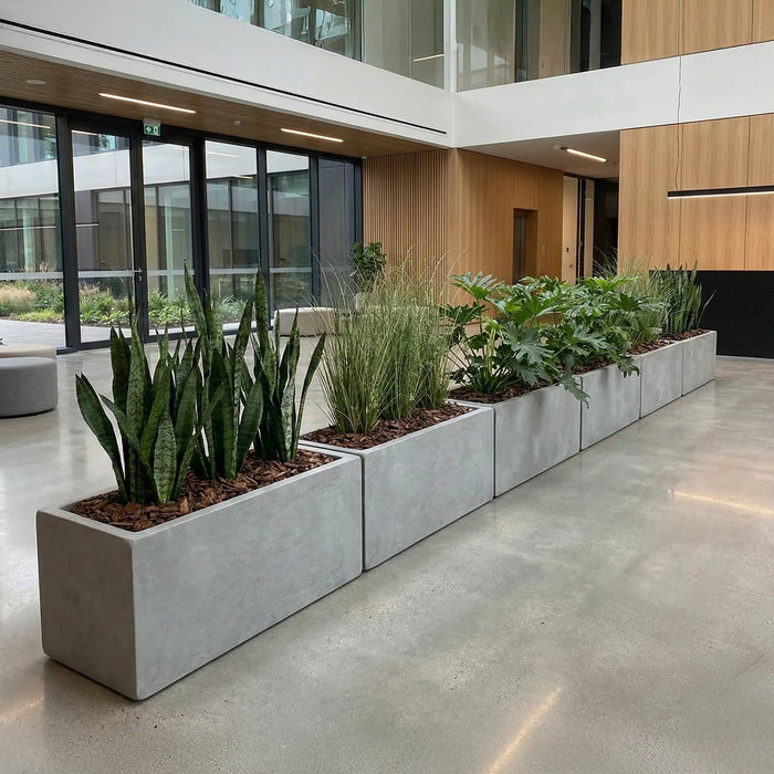 Jardinera Cemento Lisa 100 X 40 Cm