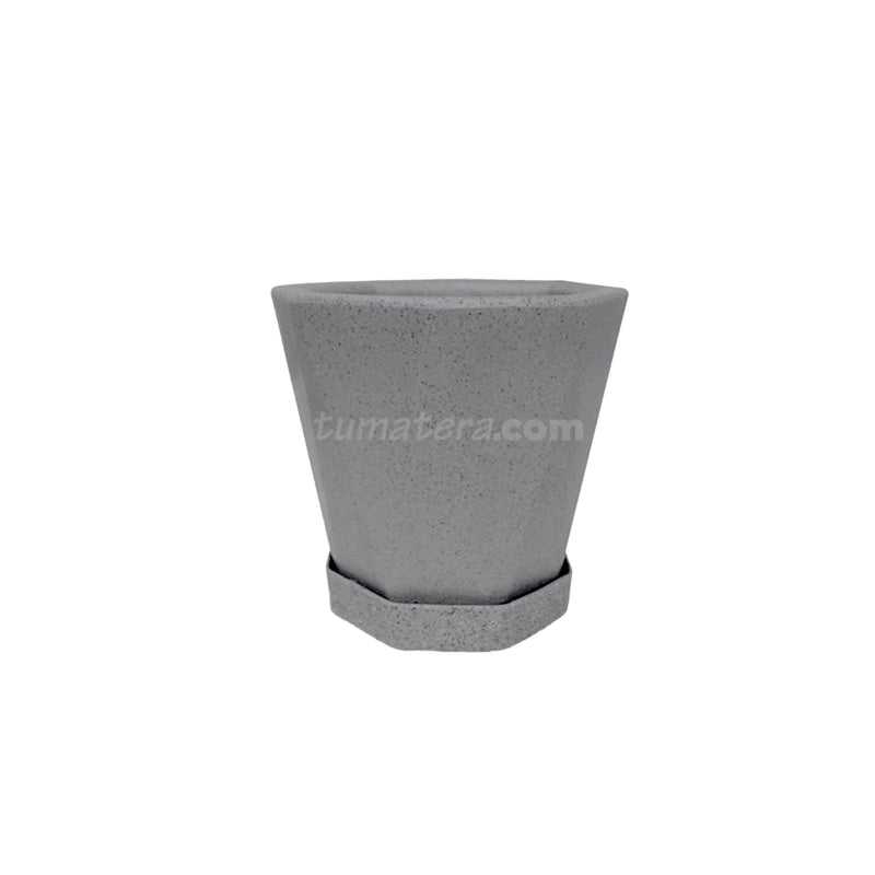 MATERA DIAMANTE POLIETILENO 19 CM GRIS PIEDRA - Tumatera.co