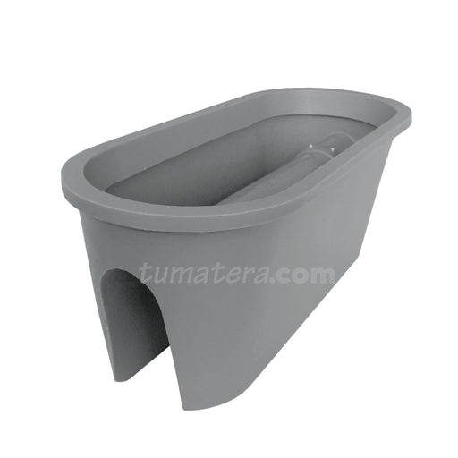JARDINERA BALCÓN POLIETILENO 67 CM GRIS Tumatera.co