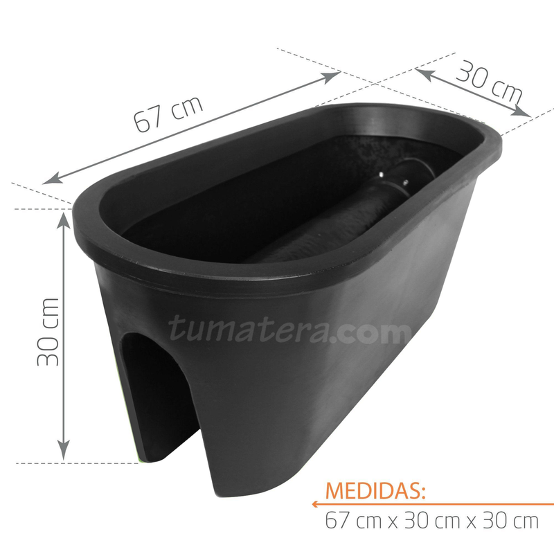Jardinera Balcón Polietileno 67 Cm - Tumatera.co
