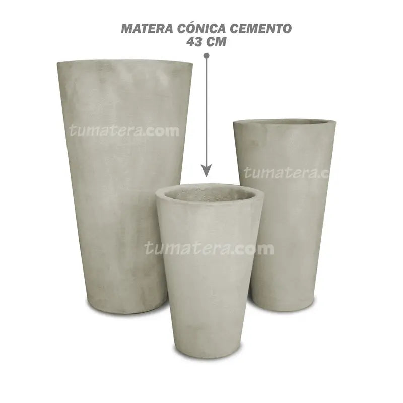 Matera Conica Cemento 43 Cm