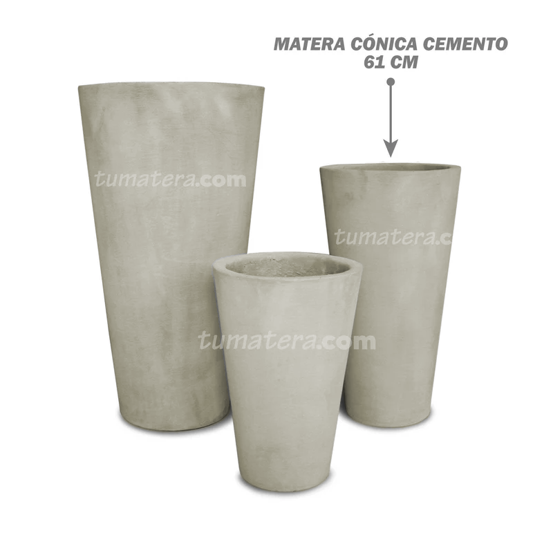 Matera Conica Cemento 61 Cm
