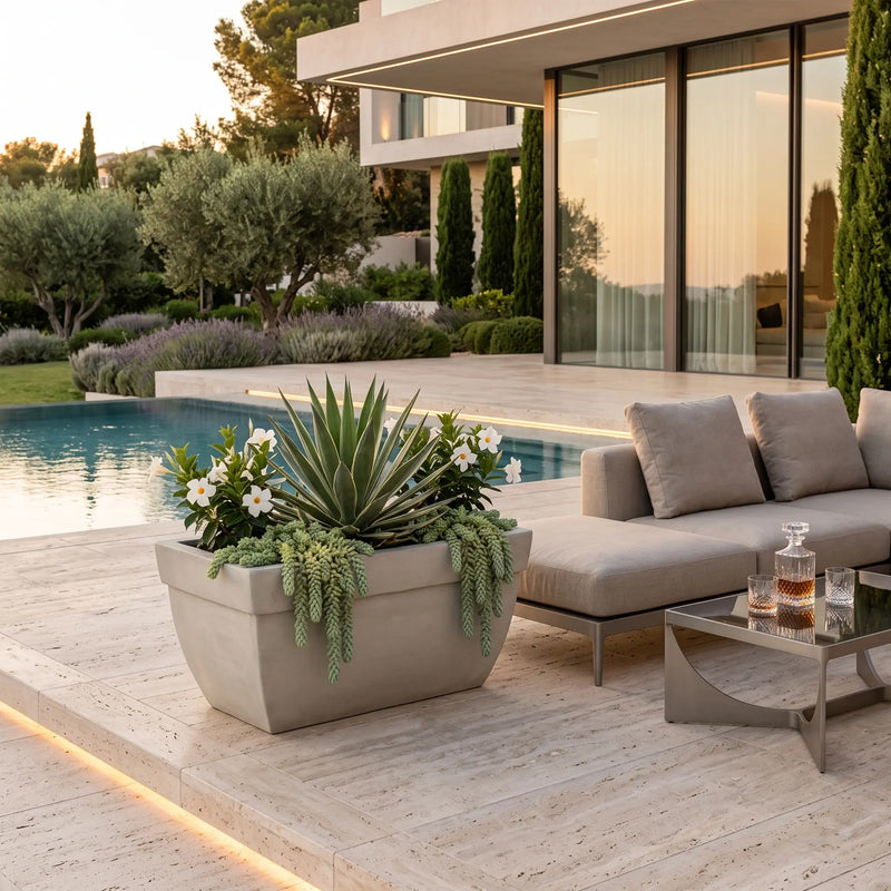 Jardinera Cemento 79 Cm - ambiente #ia -Tumatera.co