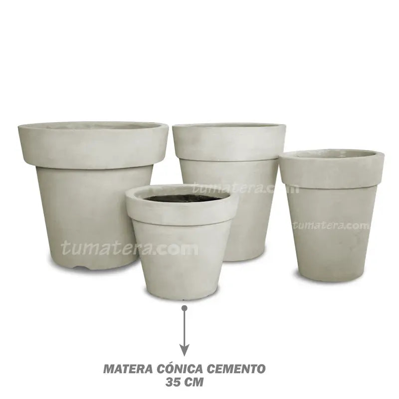 Matera Conica Cemento 35 Cm