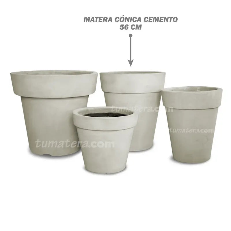 Matera Conica Cemento 56 Cm