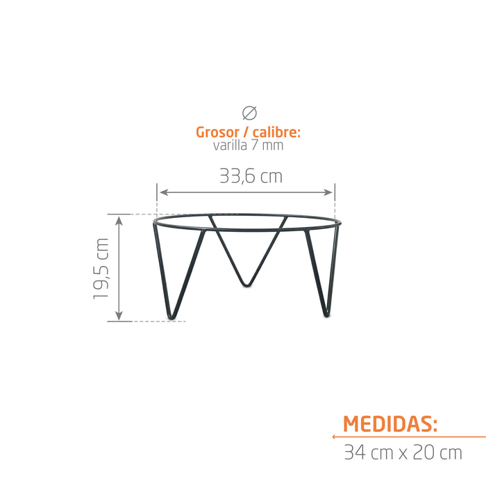 Base Metálica Gerona 34 x 20 cm Medidas - Tumatera.com