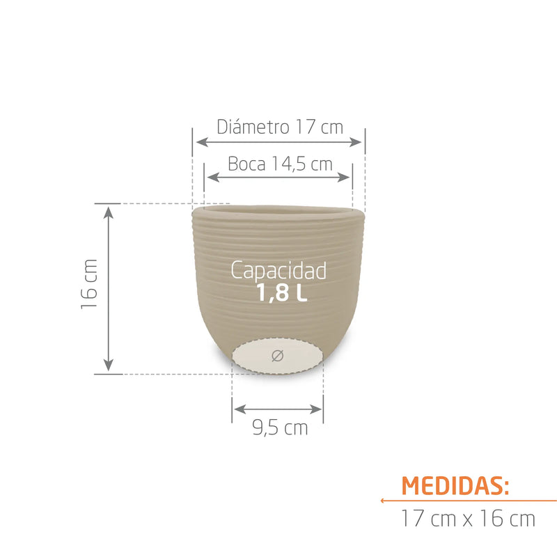 Matera en Arcilla Cónica 17 cm