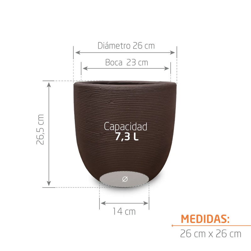 Matera en Arcilla Cónica 26 cm