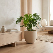 Matera en Cerámica Acanalada Cónica 38 cm - ambiente #ia arena - Tumatera.co