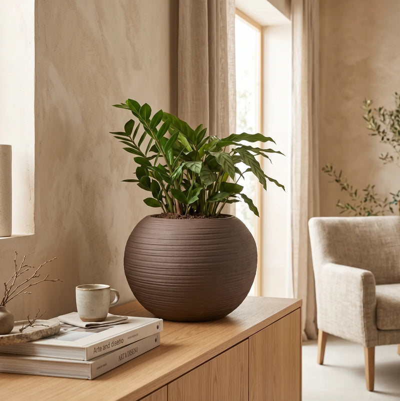 Esfera en Cerámica Acanalada 34 cm - ambiente #ia cafe - Tumatera.co