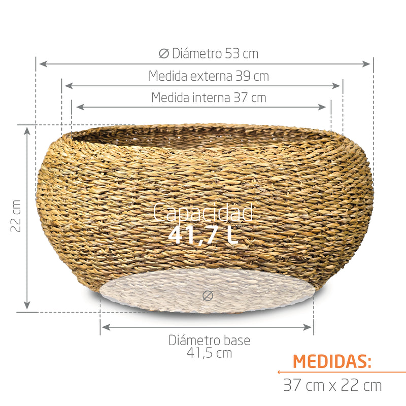 Cesta Bowl De Algas Marinas 37 x 22 cm