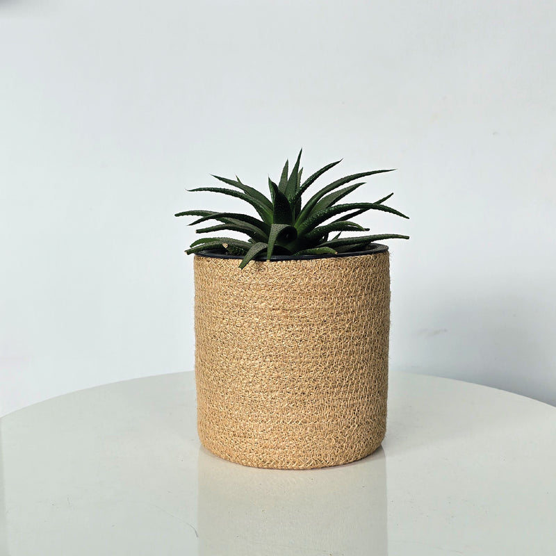 Cesta Cilindro De Yute 14 x 14 cm