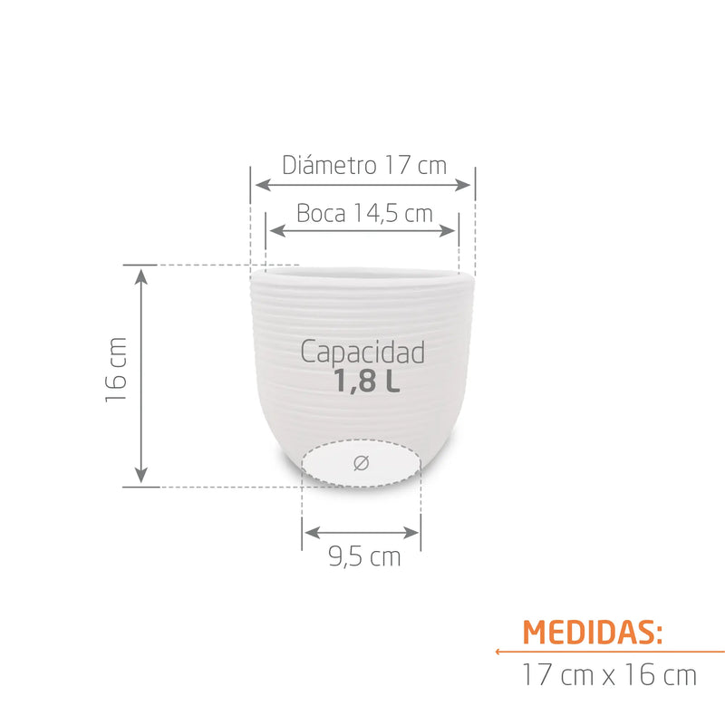 Matera en Arcilla Cónica 17 cm