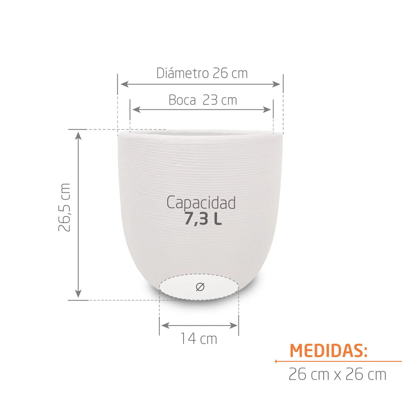 Matera en Arcilla Cónica 26 cm