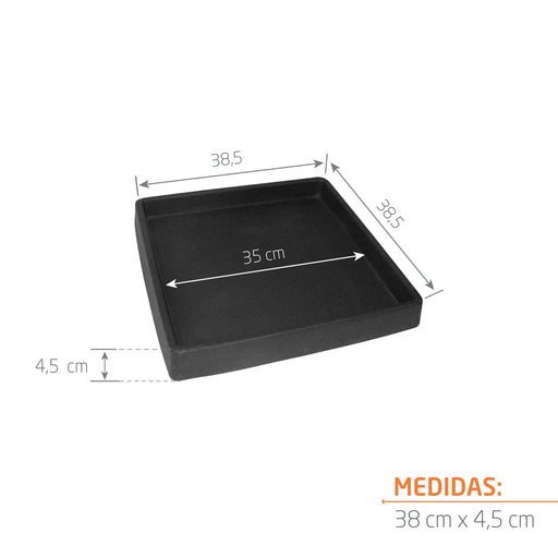 Plato Cuadrado 38 Cm - Tumatera.co