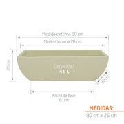 Matera Malta Flower Box 80 x 25 cm - Tumatera.co