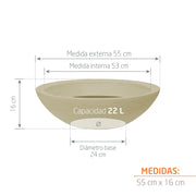 Matera Terra Bowl 55 x 16 cm - Tumatera.co
