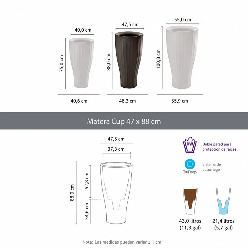 Matera Cup 47 X 88 Cm