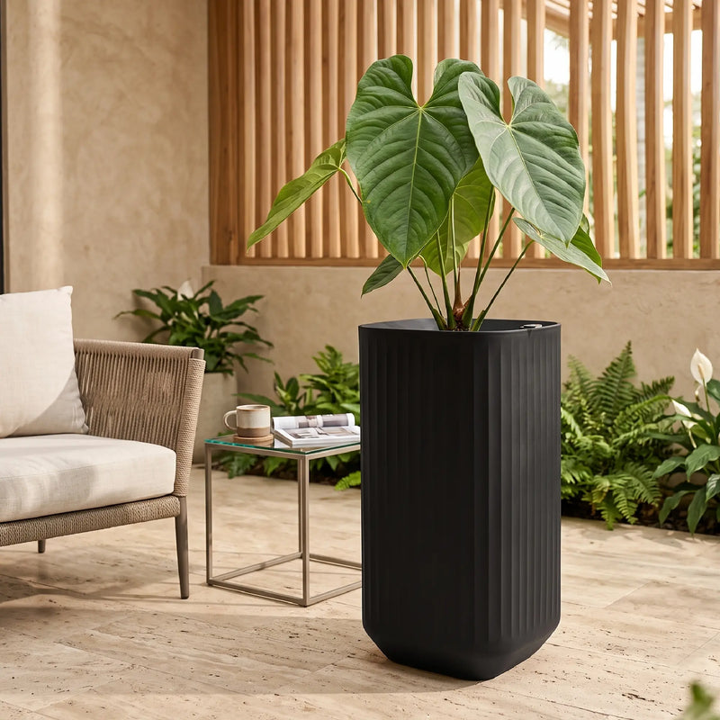 Matera Mod Tall Square 50 X 97 cm - ambiente negro #ia - Tumatera.co