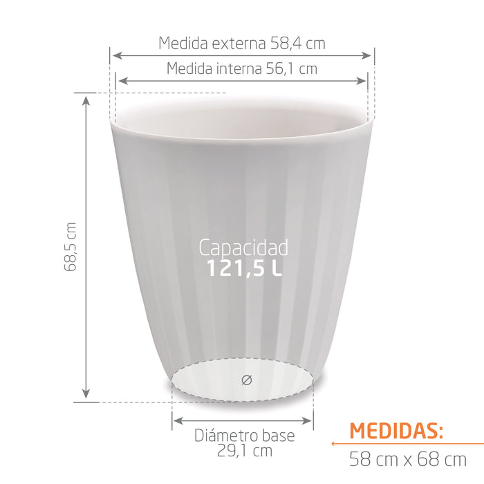 Matera Alta Pleat 58 cm