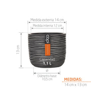 MATERA CONIC ROUND RIB 14 CM - Tumatera.co