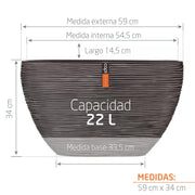 MATERA OVAL RIB 59 CM - Tumatera.co