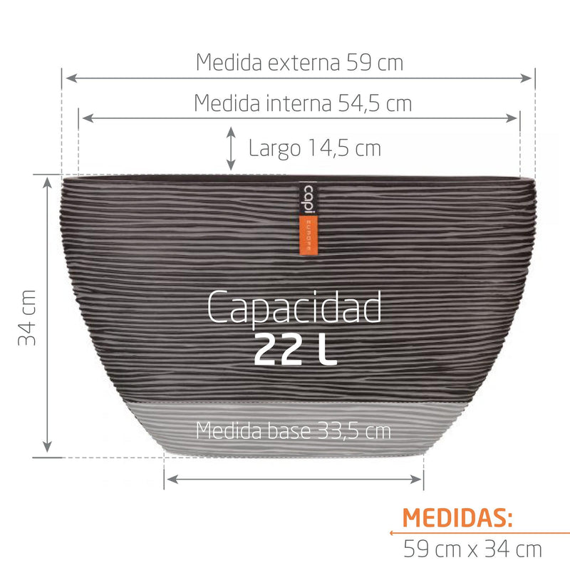 MATERA OVAL RIB 59 CM - Tumatera.co