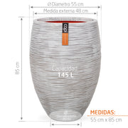 Matera Elegant Deluxe Rib 85 cm Marfil Medidas - Tumatera.com