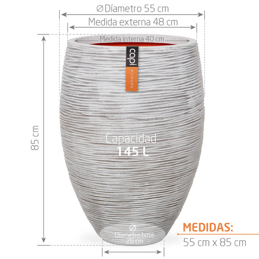 Matera Elegant Deluxe Rib 85 cm Marfil Medidas - Tumatera.com