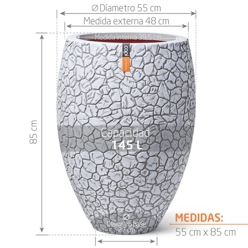 Matera Elegant Deluxe Clay 85 cm Marfil Medidas - Tumatera.com