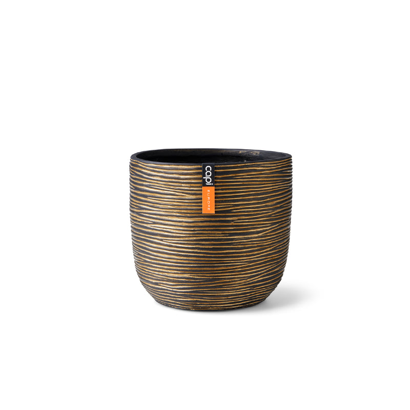 Matera Conic Round Rib Gold 14 Cm - Tumatera.co
