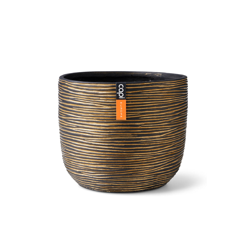 Matera Conic Round Rib Gold 17 Cm - Tumatera.co